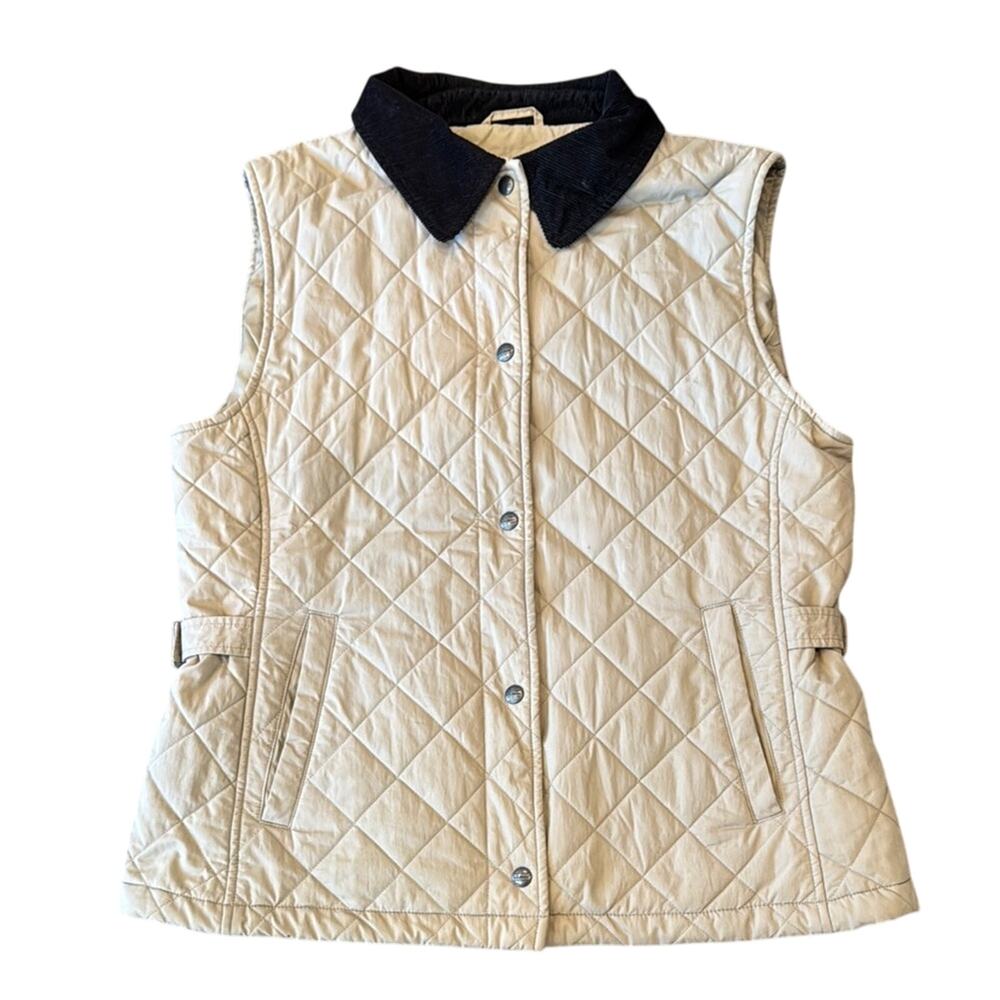 L.L.Bean Women's Quilted Vest Beige Size L